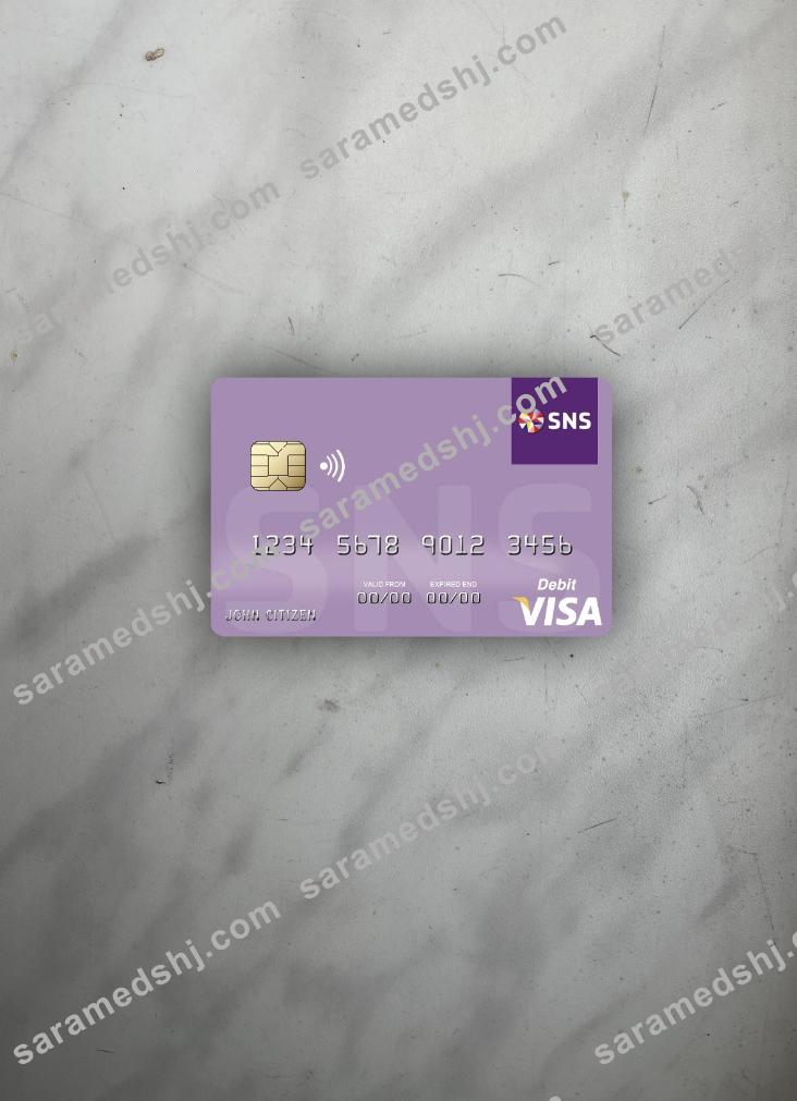Netherlands SNS Bank visa debit card photolook front